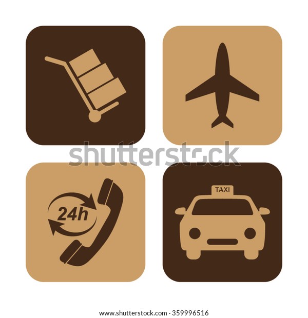 airport vector  icon service\
set