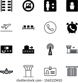 airport vector icon set such as: transmission, atc, controller, laptop, destination, construction, paper, nobody, do, boy, carousel, board, belt, port, computers, money, red, signal, toilet, light