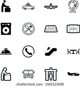 Airport Vector Icon Set Such As: Knife, Floor, Geography, Global, City, Police, Desk, Eat, Passenger, Access, Counter, Sphere, Control, Driverless, Dish, Holiday, Lift, Check, Template, Enter, Gates