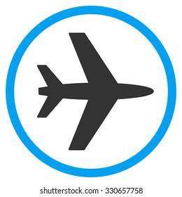 Airport vector icon. Style is flat symbol, rounded angles, white background.