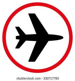 Airport vector icon. Style is flat symbol, rounded angles, white background.