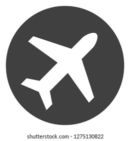 Airport vector icon symbol. Flat pictogram is isolated on a white background. Airport pictogram designed with simple style.