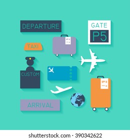 Airport vector icons.  