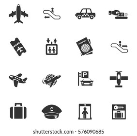 Airport Vector Icons User Interface Design Stock Vector (Royalty Free ...