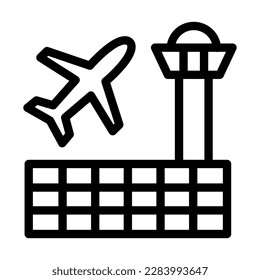 Airport Vector Line Icon Design