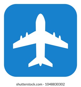 Airport vector sign isolated on white background
