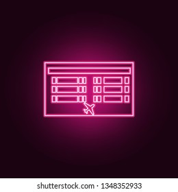 airport view from above icon. Elements of Airport in neon style icons. Simple icon for websites, web design, mobile app, info graphics