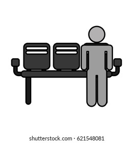 Airport waiting room icon