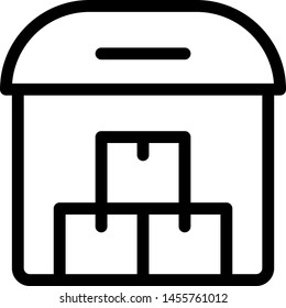 Airport warehouse with delivery boxes storage facility