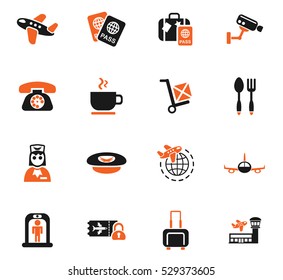 airport web icons for user interface design