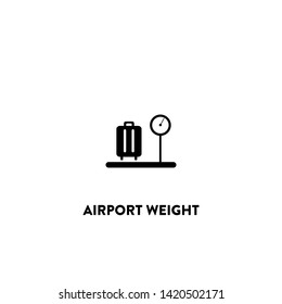 airport weight icon vector. airport weight sign on white background. airport weight icon for web and app