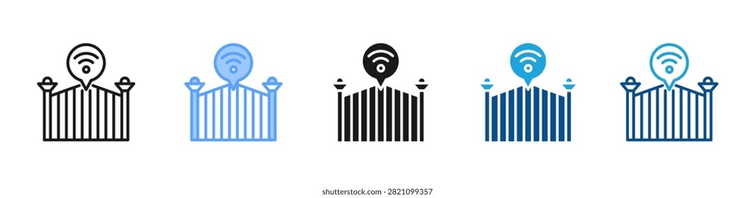 Airport Wifi web icon with multiple style collection