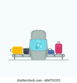 Airport X Ray Machine. Clipart Image Isolated On White Background