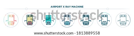 airport x ray machine icon designed in gradient, filled, two color, thin line and outline style. vector illustration of airport x ray machine vector icons. can be used for mobile, ui, web

