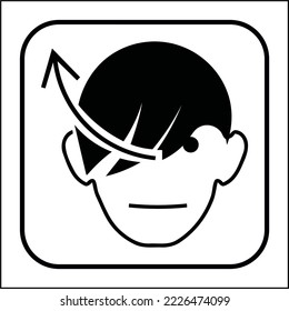 Airports Sea Ports Rail Stations Public Information Sign symbol icon ISO 7001 Standards Move hair