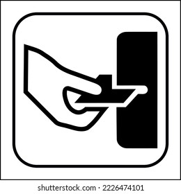 Airports Sea Ports Rail Stations Public Information Sign symbol icon ISO 7001 Standards Ticket validation