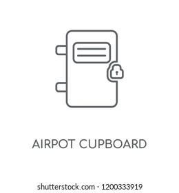 Airpot Cupboard linear icon. Airpot Cupboard concept stroke symbol design. Thin graphic elements vector illustration, outline pattern on a white background, eps 10.