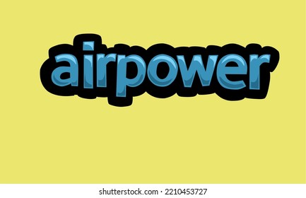 AIRPOWER writing vector design on a yellow background very simple and very cool