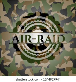 Air-raid on camouflage pattern