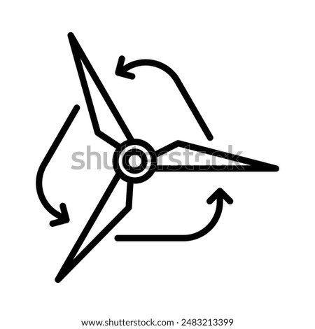 airscrew icon linear logo mark in black and white