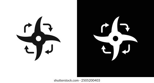Vector de conjunto de logotipo de icono de tornillo de aire