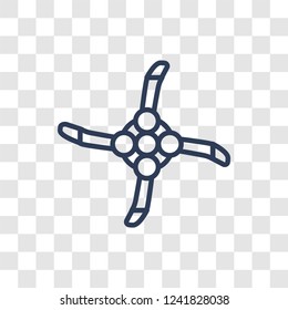 Airscrew icon. Trendy linear Airscrew logo concept on transparent background from ASTRONOMY collection