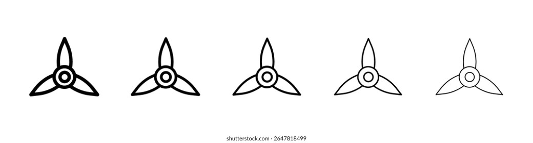 airscrew isolated vector on white background set