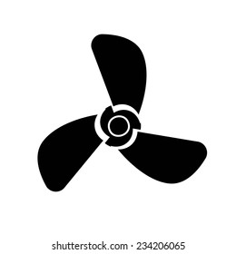 airscrew. vector black icon on white background