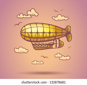 Airship abstract, stylization, vector