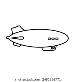 Airship, aircraft - vector graphic	