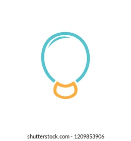 airship balloon lines art symbol vector