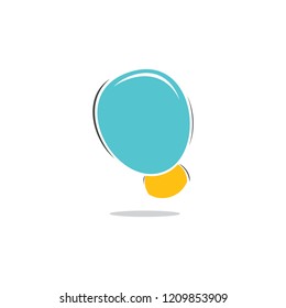 airship balloon motion design logo vector