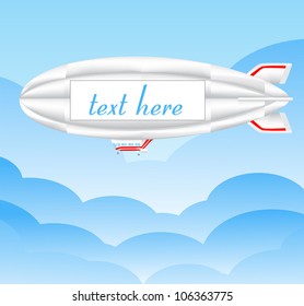 Airship with banner