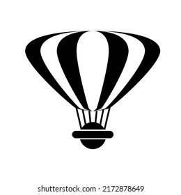 Airship dirigible, blimp. Transport detailed simple style logo icon vector illustration isolated.