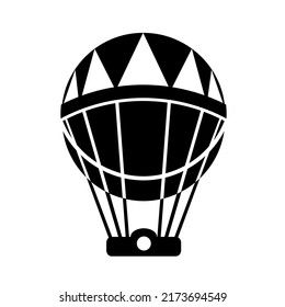 Airship dirigible, blimp. Transport detailed simple style logo icon vector illustration isolated.