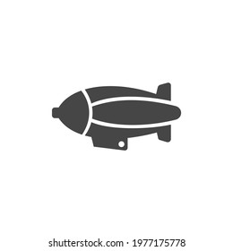 Airship Icon Black and White Vector Graphic
