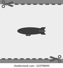 Airship icon. Dirigible illustration.