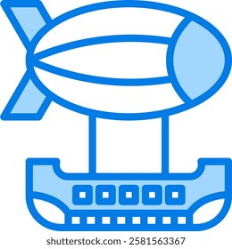 Airship Icon Element For Design