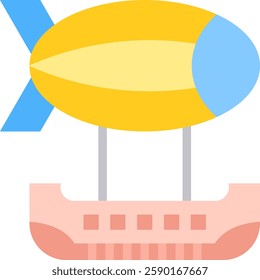 Airship Icon Element For Design