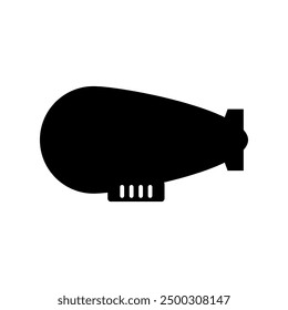 Airship icon illustrated on background