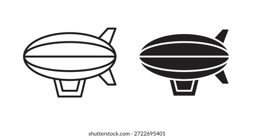 Ícone de dirigível vetor isolado Ilustração. Pictograma vetorial para web e app