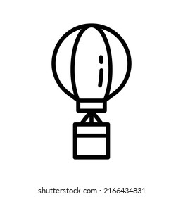 Airship Icon. Line Art Style Design Isolated On White Background