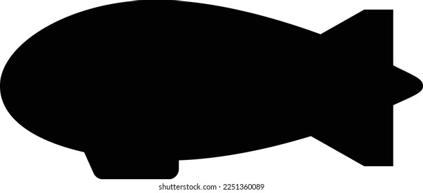 Airship icon on white background. Blimp symbol. Zeppelin sign. flat style.