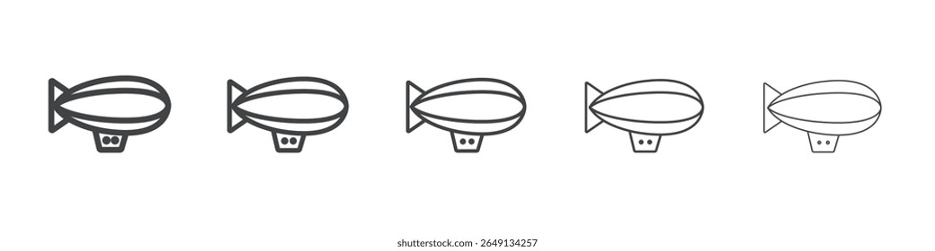 Airship icon outline ilustration vector symbol