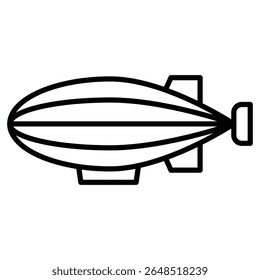 Airship icon Outline isolated logo mark