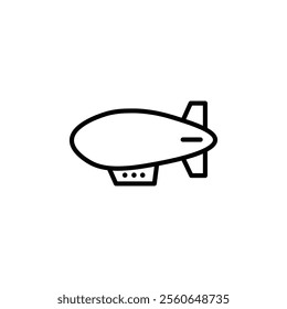 Airship icon Outline vector for web ui