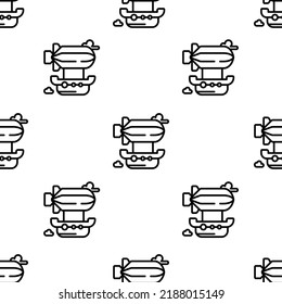 airship icon pattern. Seamless airship pattern on white background.
