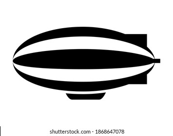 Airship Icon Silhouette Vector Illustration Isolated Stock Vector ...