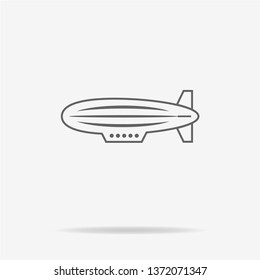 Airship icon. Vector concept illustration for design.