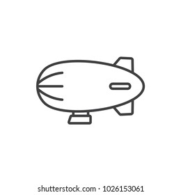 Airship line icon.